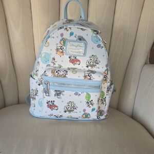 Disney White and Light Blue Mickey & Friends Mini Backpack